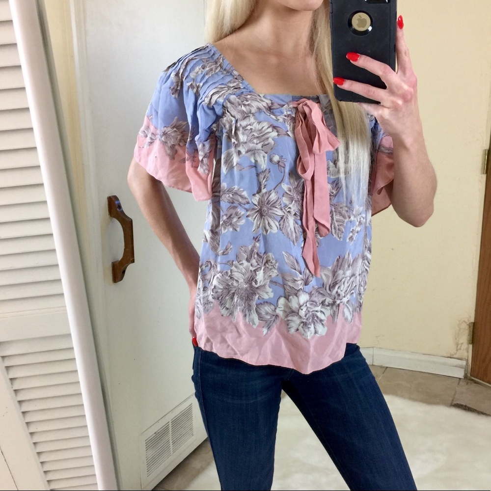 ANTHROPOLOGIE FLOWY BOHO CHIC TOP